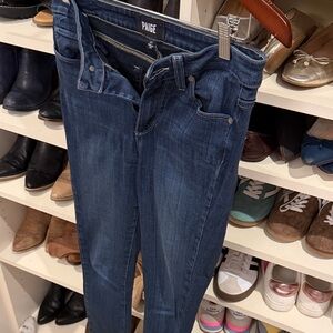 PAIGE Women's Dark Blue Skinny Jeans